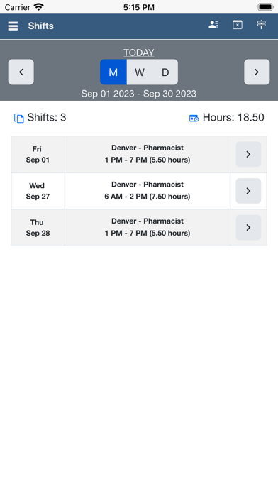 ScheduleSource TeamWork स्क्रीनशॉट