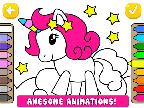 Zrzuty ekranu Unicorn Coloring Puzzle Games iPad 