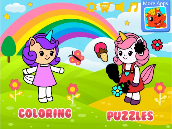 Zrzuty ekranu Unicorn Coloring Puzzle Games iPad 