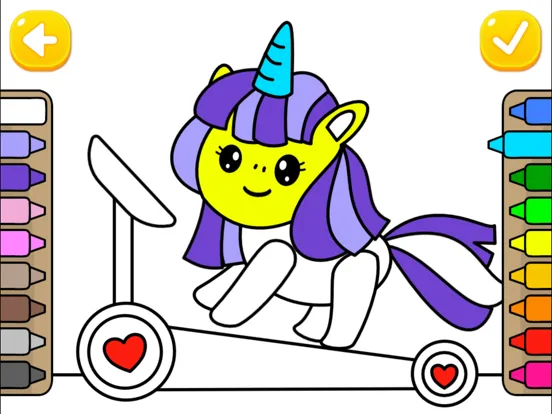 Zrzuty ekranu Unicorn Coloring Puzzle Games iPad 