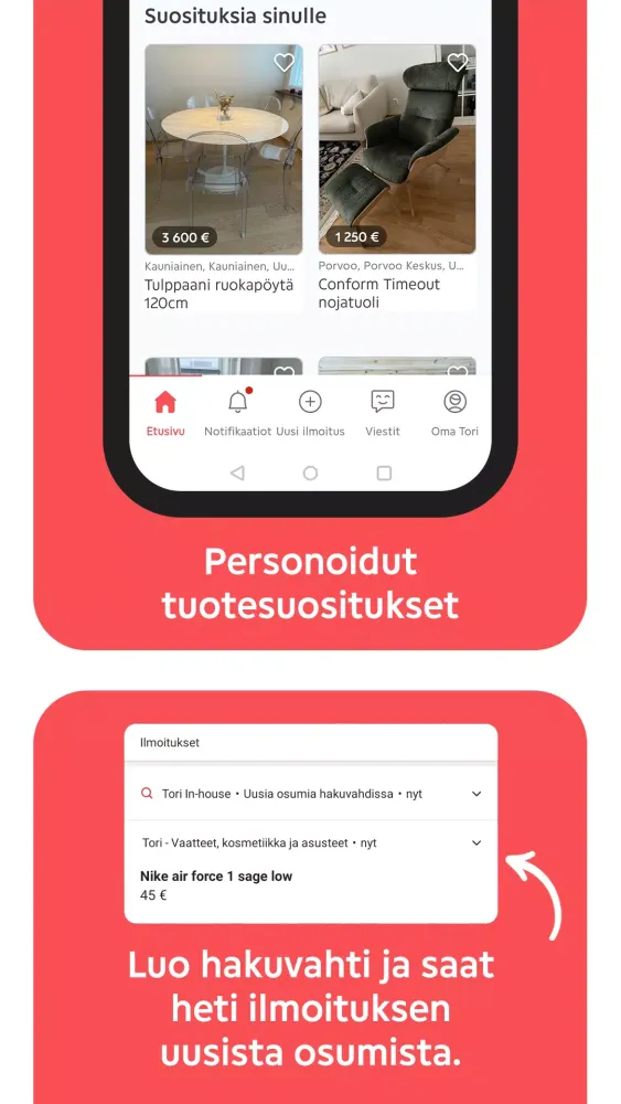 Capturas de pantalla de Tori.fi