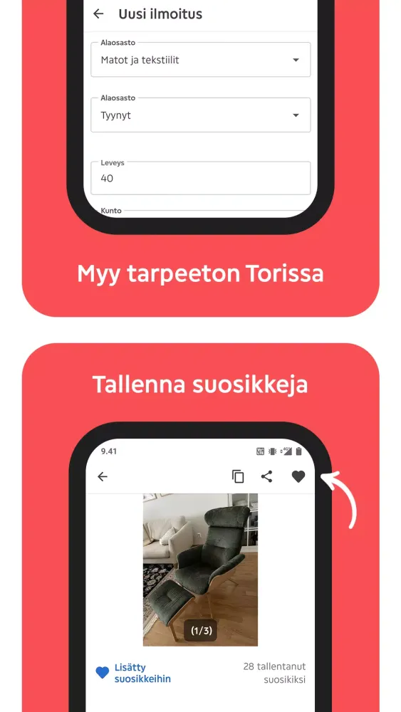 Capturas de pantalla de Tori.fi