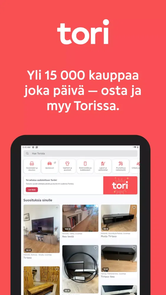 Capturas de pantalla de Tori.fi