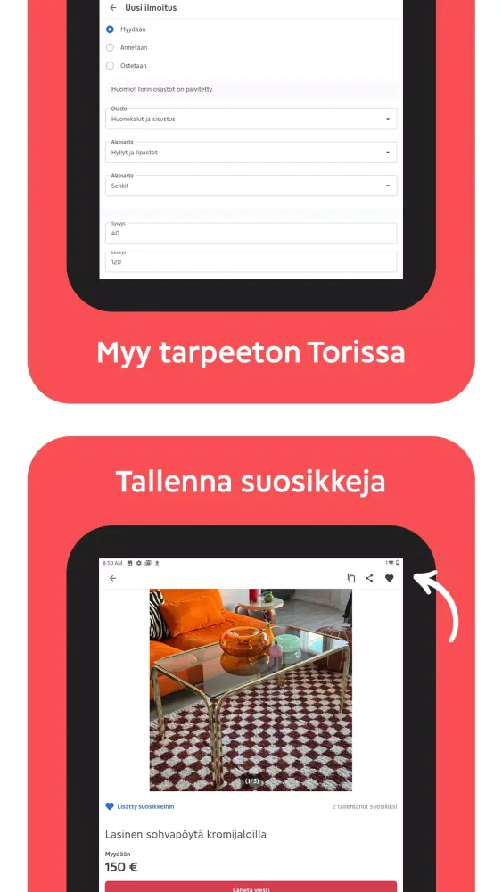 Capturas de pantalla de Tori.fi