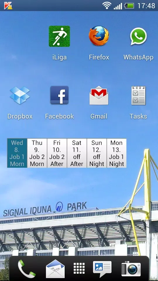 Capturas de tela do Shift Schedule