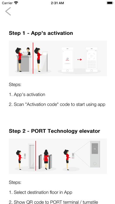 Schindler BuilT-In QR Screenshots
