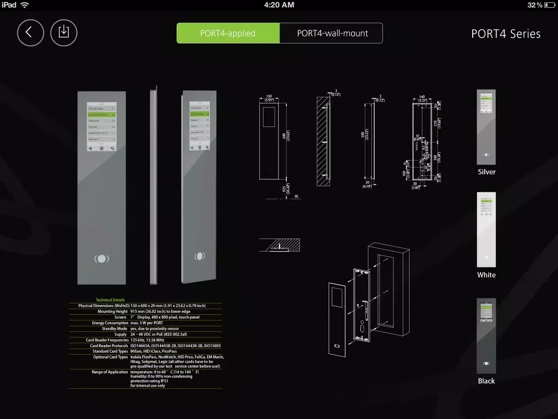 Schindler PORT HD iPad 应用截图