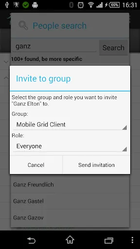 Mobile Grid Client Ekran Görüntüleri