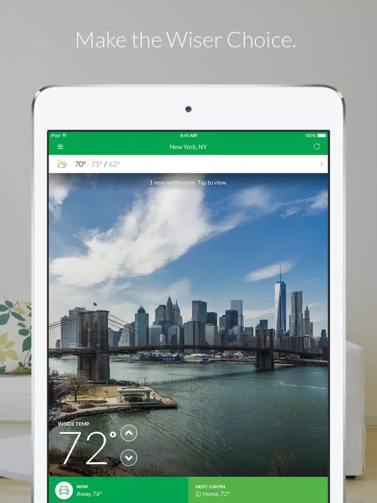 Tangkapan layar Wiser Air iPad 