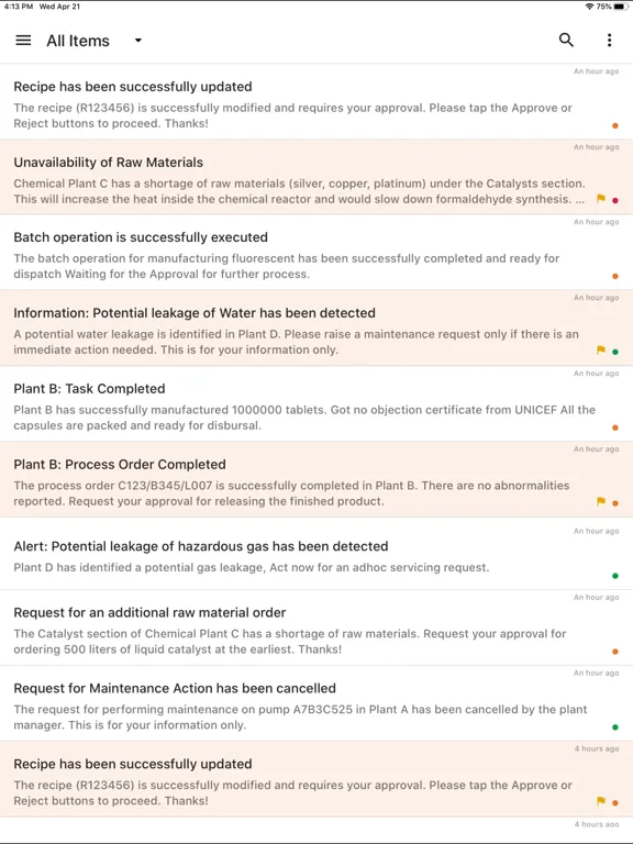 Work Tasks Pro iPad  Screenshots