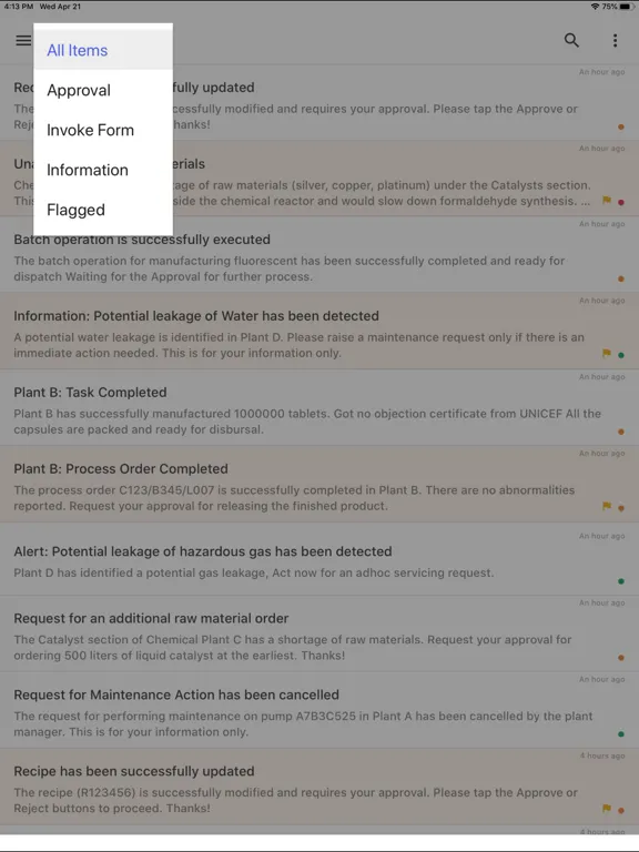 Work Tasks Pro iPad  Screenshots