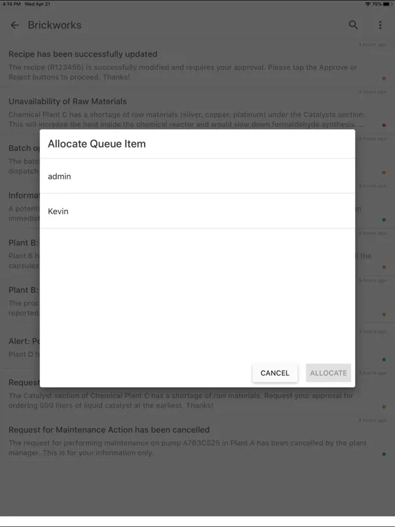 Work Tasks Pro iPad  Screenshots