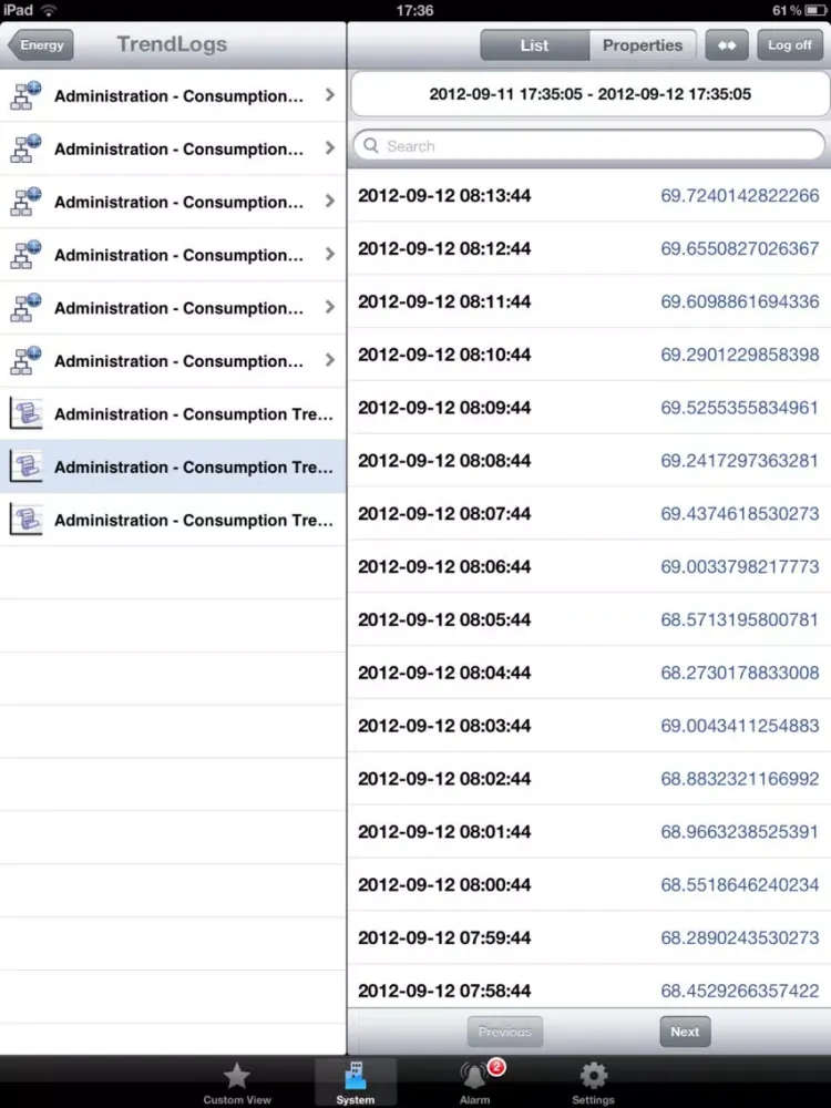 Zrzuty ekranu Building Operation Technician Tool iPad 