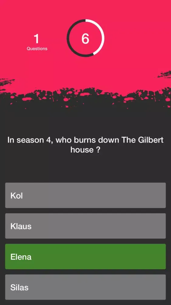 Ảnh chụp màn hình của Quiz for The Vampire Diaries