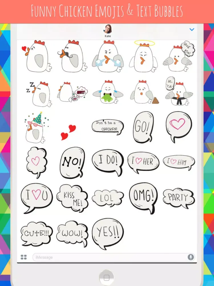 تصاویر Chicken Scratch: Fun Animated Emoji Stickers iPad 