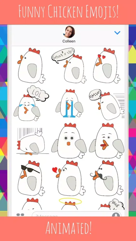 تصاویر Chicken Scratch: Fun Animated Emoji Stickers