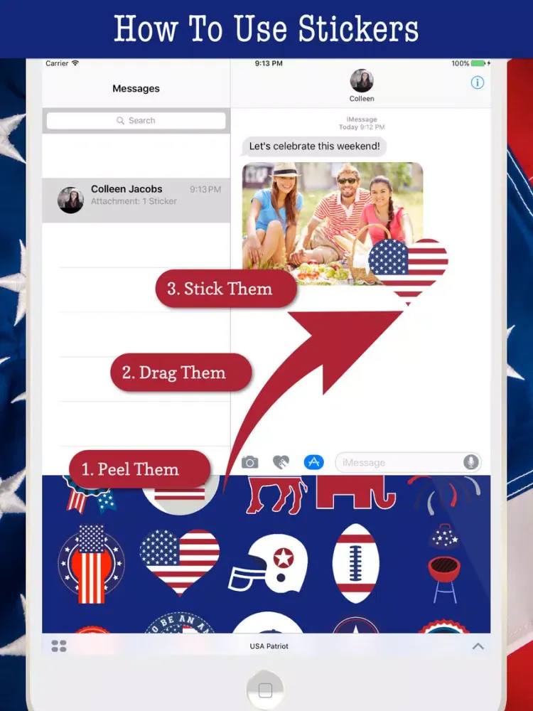 USA American Patriot:July 4th, Memorial, Labor Day iPad  स्क्रीनशॉट