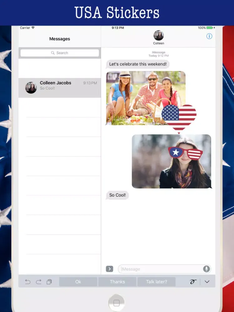 USA American Patriot:July 4th, Memorial, Labor Day iPad  स्क्रीनशॉट