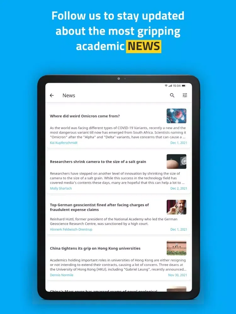 Ảnh chụp màn hình của Scholar Source iPad 