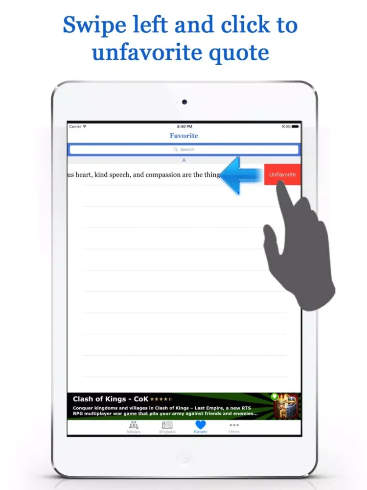 Scholars Quotes iPad  Screenshots