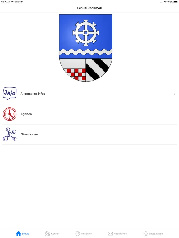 Tangkapan skrin Schule Oberuzwil iPad 