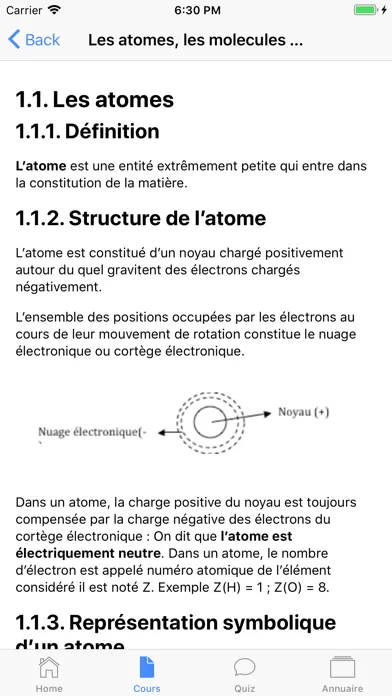 Ảnh chụp màn hình của Chimie 3ème