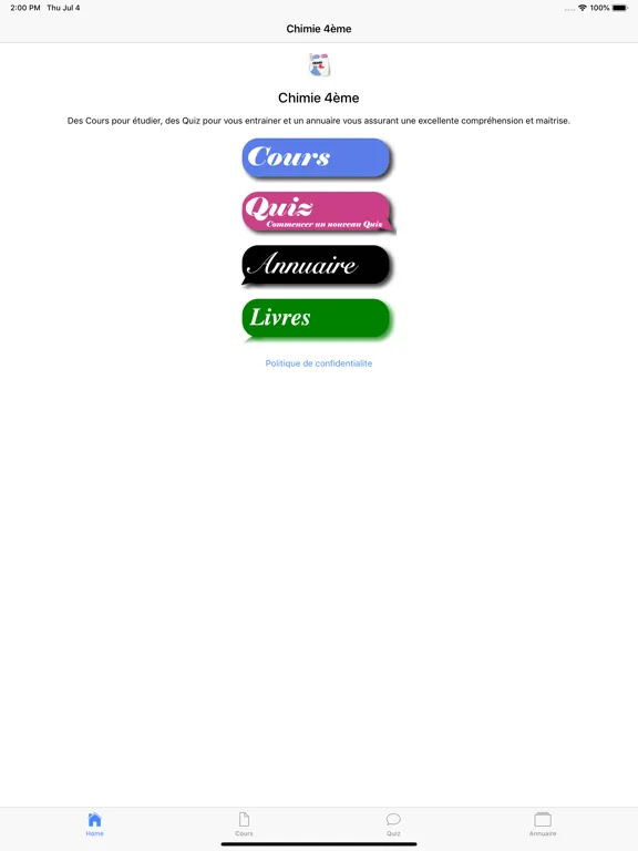 Capturas de pantalla de Chimie 4ème iPad 