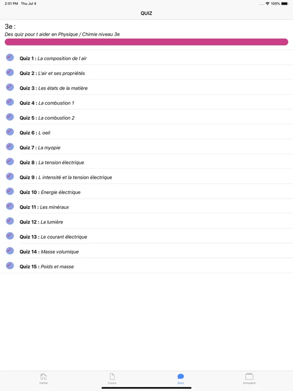 Capturas de pantalla de Chimie 4ème iPad 