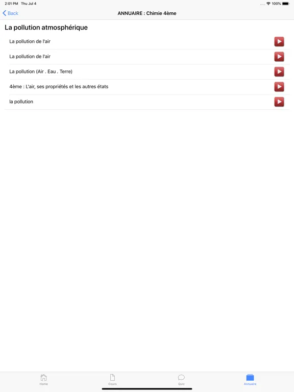 Capturas de pantalla de Chimie 4ème iPad 