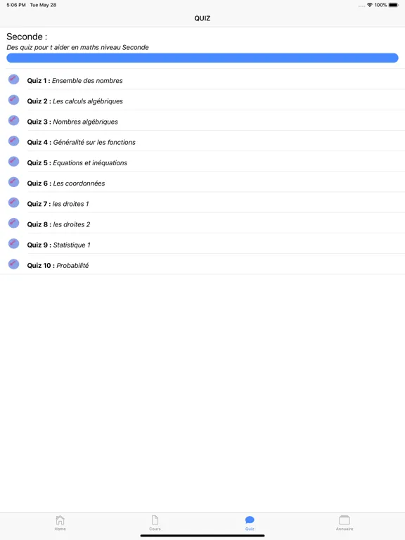Tangkapan skrin Maths Seconde ES iPad 