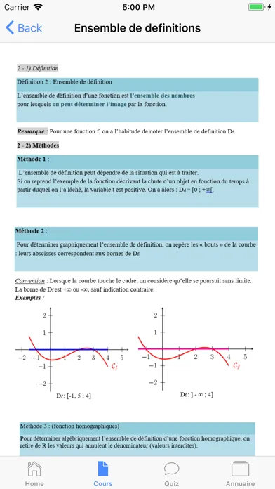 Tangkapan skrin Maths Seconde ES