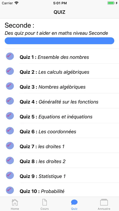 Tangkapan skrin Maths Seconde ES