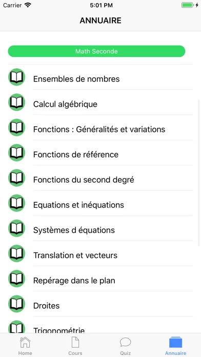 Tangkapan skrin Maths Seconde ES