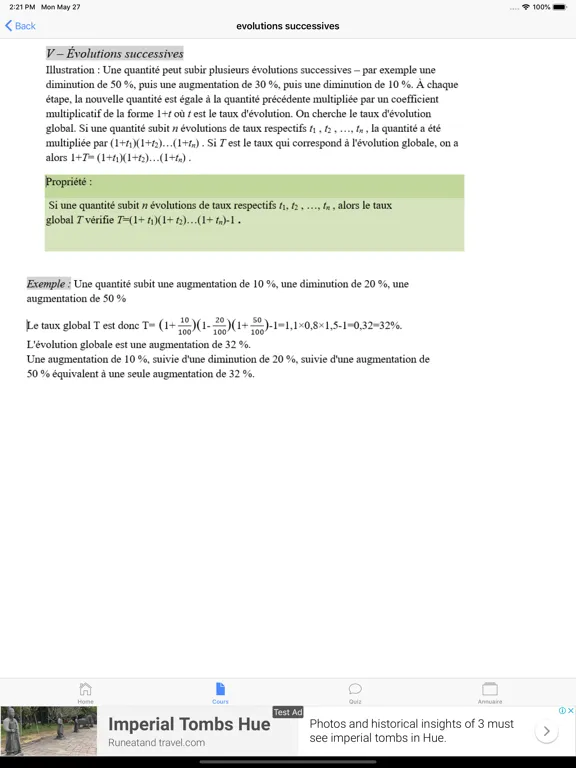 Capturas de pantalla de Maths Première ES iPad 