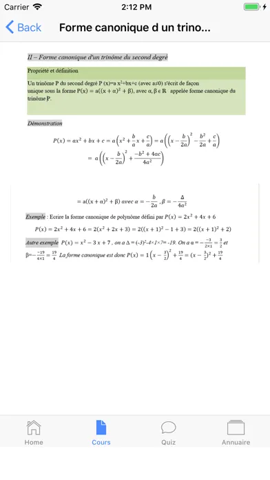 Capturas de pantalla de Maths Première ES