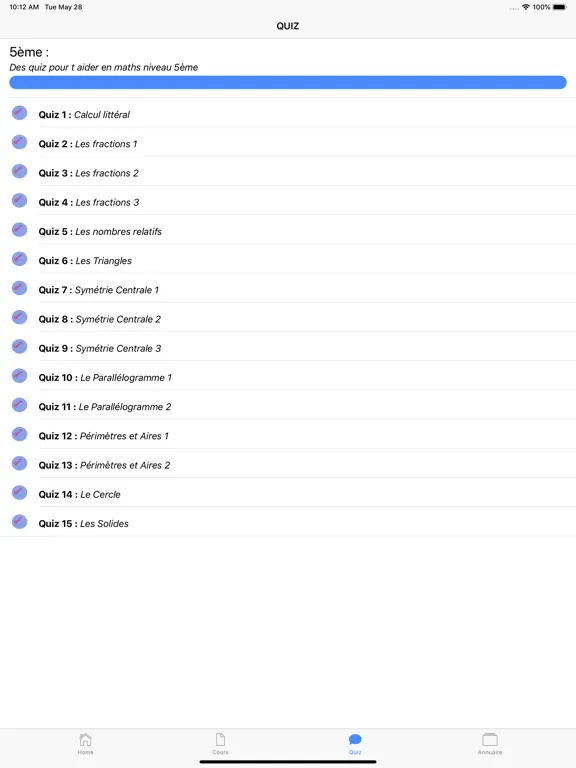 Maths 5ème iPad  Ekran Görüntüleri
