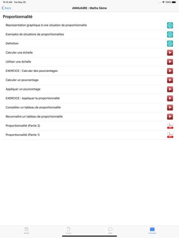 Maths 5ème iPad  Ekran Görüntüleri