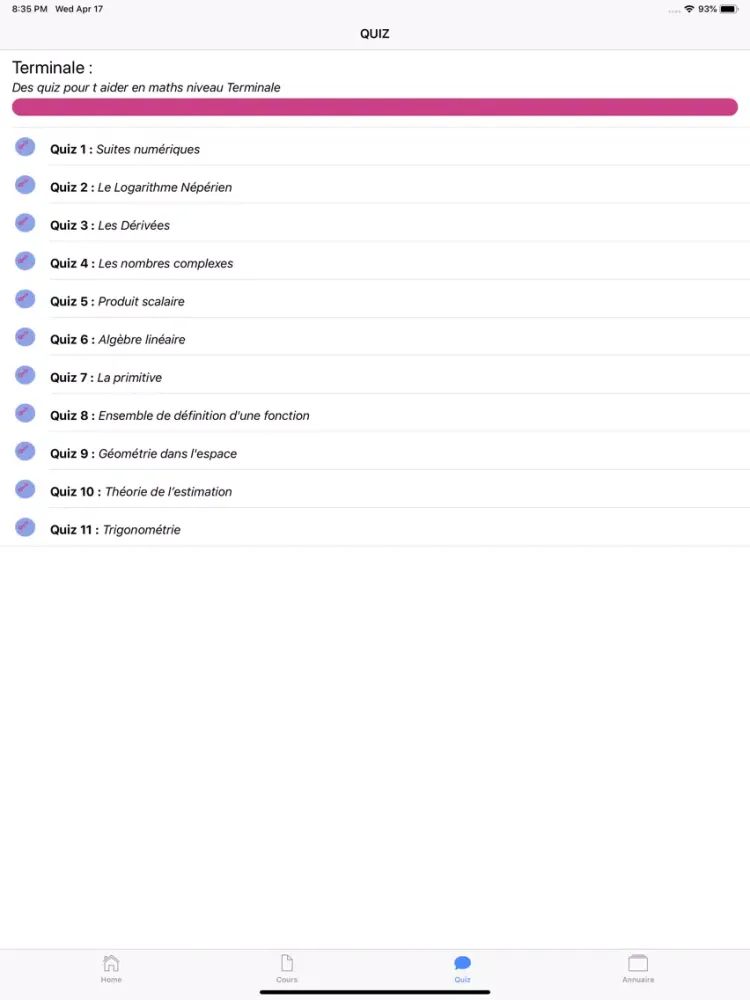 صور Maths Terminale S iPad 