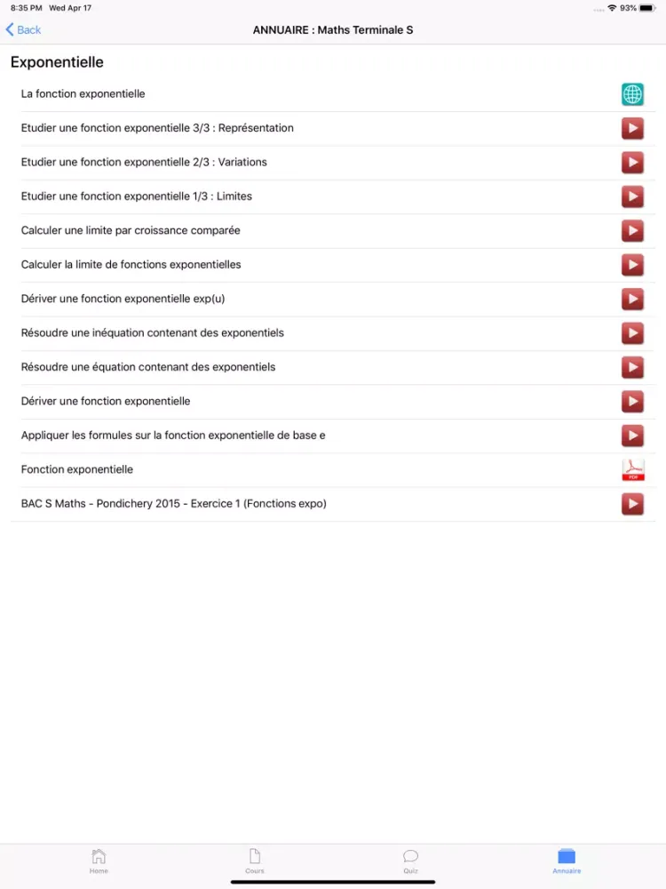 صور Maths Terminale S iPad 