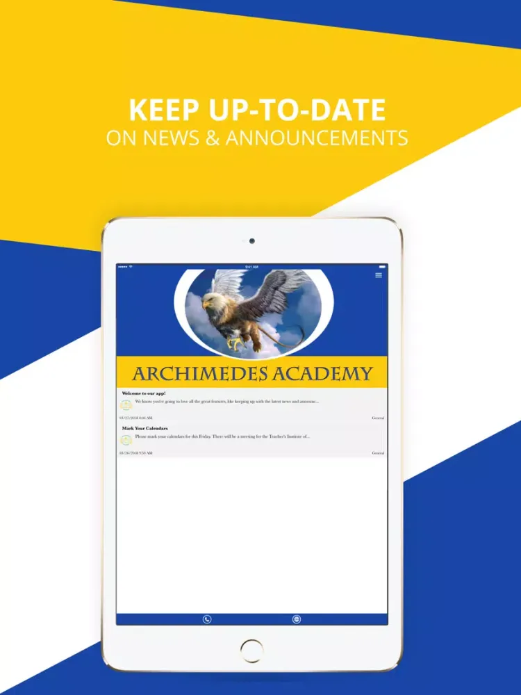 Tangkapan layar Archimedes Academy iPad 