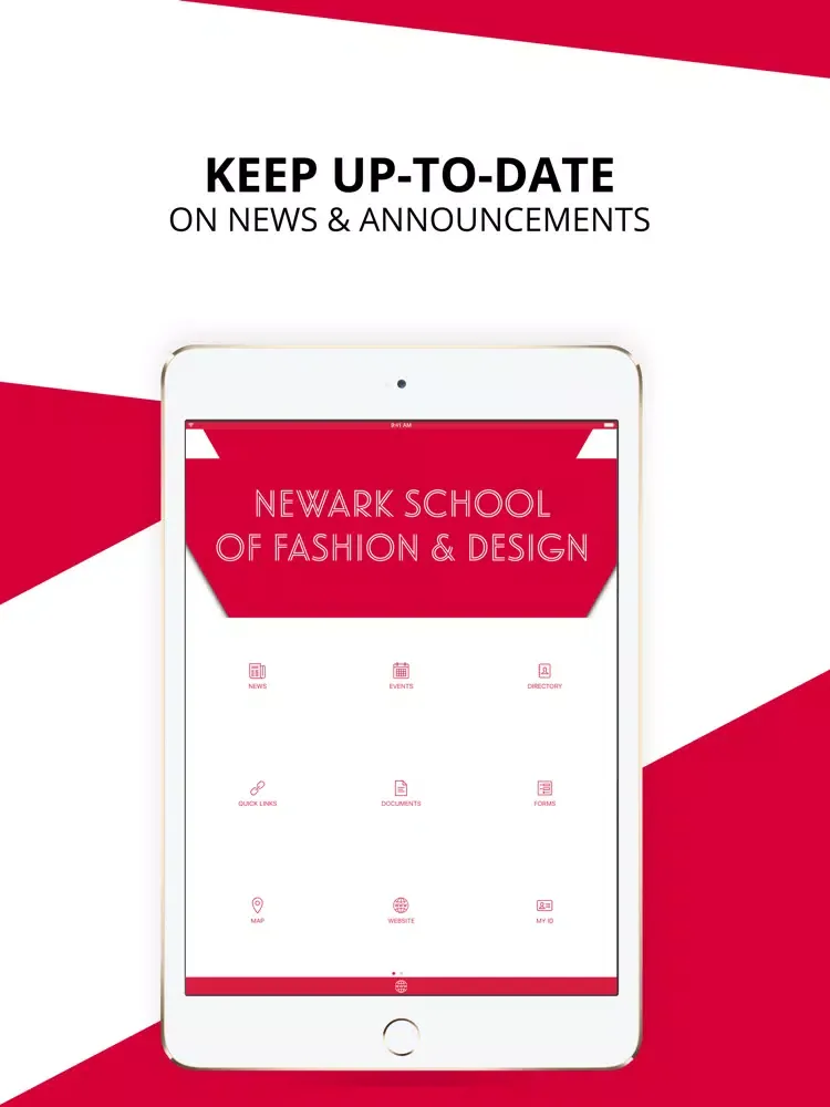 Tangkapan layar Newark Fashion & Design School iPad 