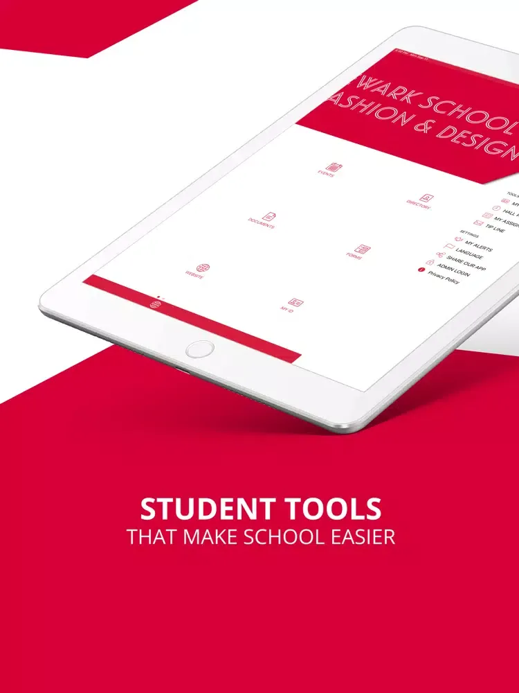 Tangkapan layar Newark Fashion & Design School iPad 