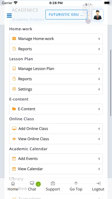Capturas de pantalla de School Canvas Admin