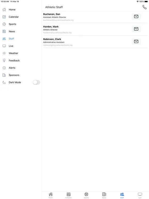 Sycamore Athletics - Ohio iPad  스크린샷