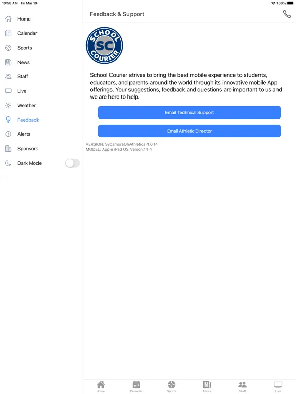 Sycamore Athletics - Ohio iPad  스크린샷
