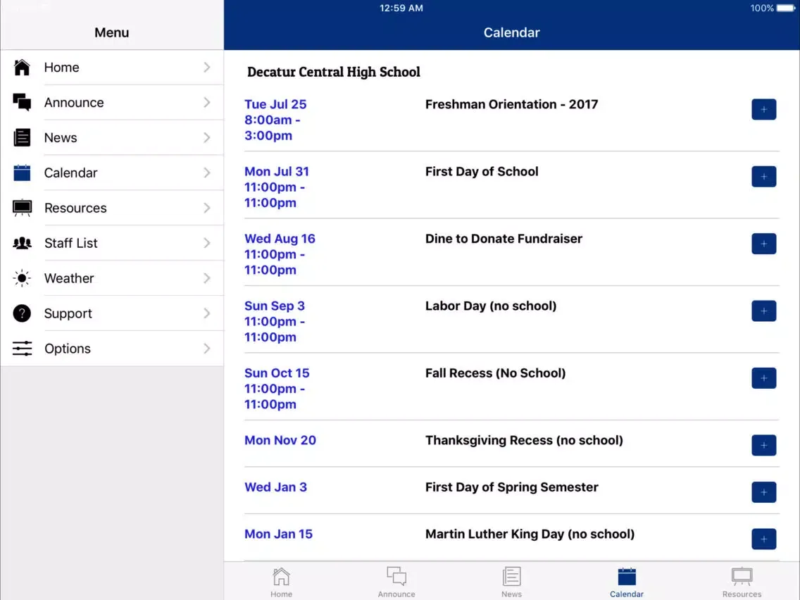 MSD of Decatur Township iPad  Screenshots