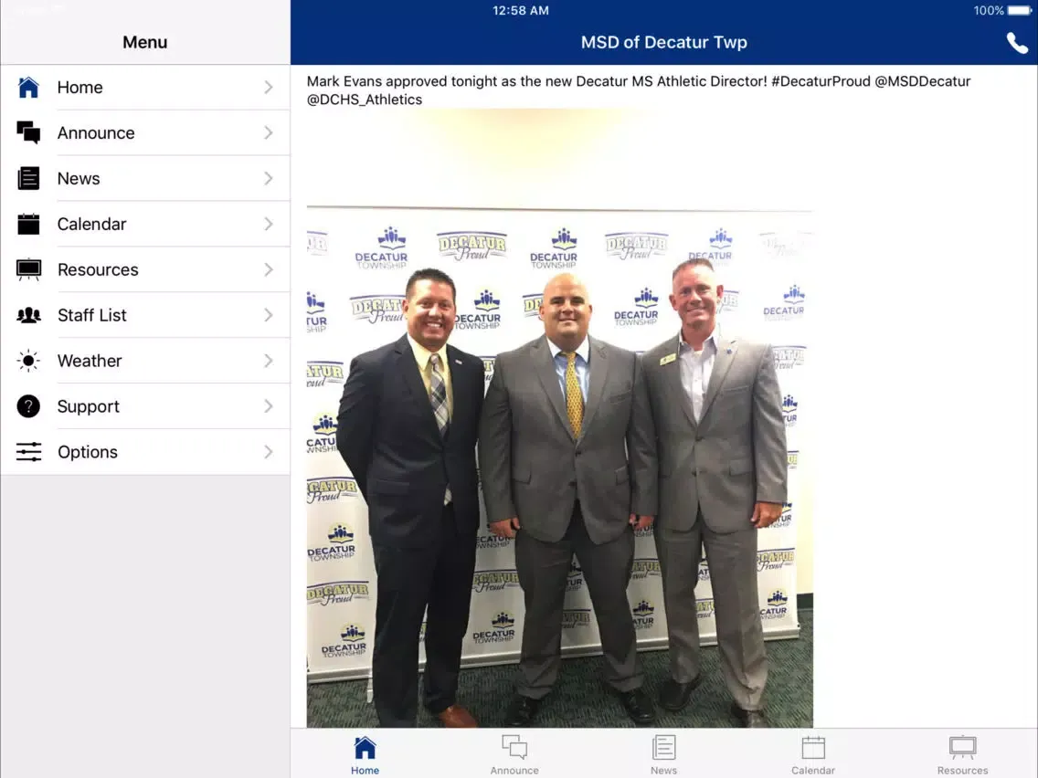 MSD of Decatur Township iPad  Screenshots