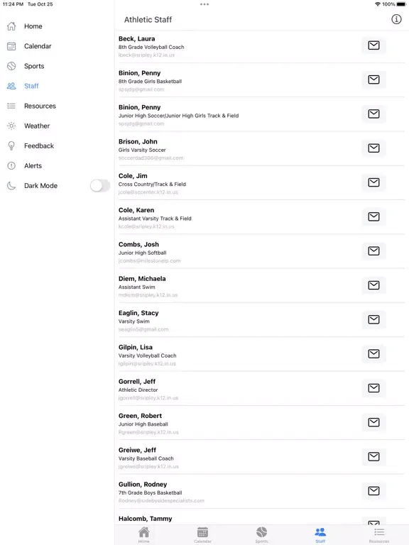 South Ripley Athletics iPad  Screenshots