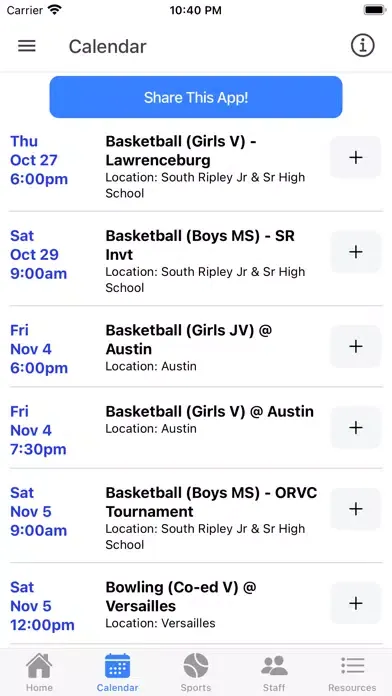 South Ripley Athletics Screenshots