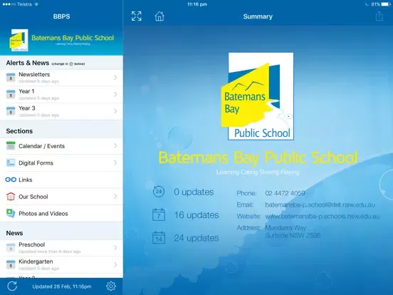 Batemans Bay Public School iPad  স্ক্রিনশট